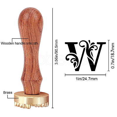 1Pc Golden Tone Brass Stamp Head DIY-CP0007-83W-1