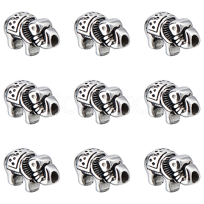 10Pcs 304 Stainless Steel Beads STAS-UN0050-03-1