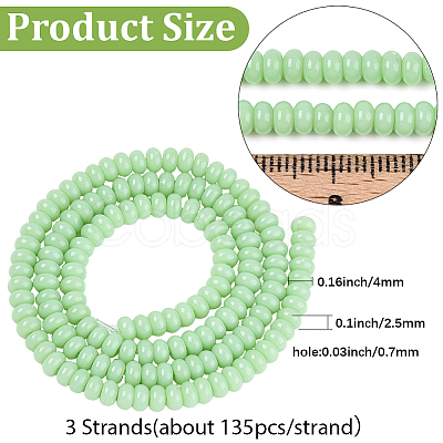 3Starnds Opaque Spray Painted Glass Beads GLAA-PA0001-35B-1