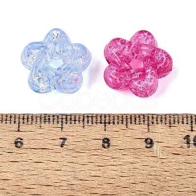 Transparent Crackle Acrylic Beads OACR-Q203-03-1