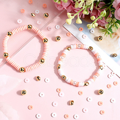 Handmade Polymer Clay Beads with CCB Plastic Beads Jewelry Making Findings Kit DIY-SC0025-50-1