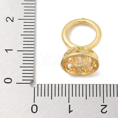Rack Plating Brass Pendant Bails KK-L224-013G-1