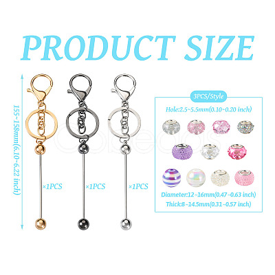 DIY Beadable Keychain Making Kit DIY-TA0006-48-1