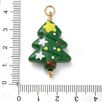 Christmas Handmade Lampwork Pendants STAS-C147-03B-1