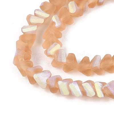 Frosted Transparent Glass Beads Strands GLAA-N054-4mm-04-1