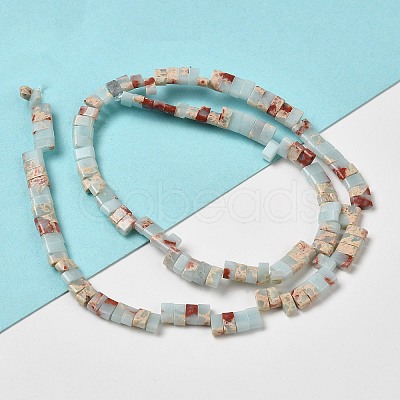 Synthetic Aqua Terra Jasper Beads Strands G-Z045-A19-01-1