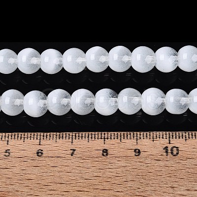 Transparent Glass Imitation Cat Eye Beads Strands GLAA-Q110-01B-01-1