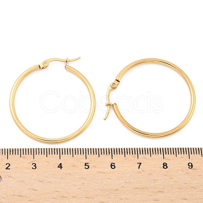 Ion Plating(IP) 304 Stainless Steel Hoop Earrings EJEW-N0016-11G-E-1