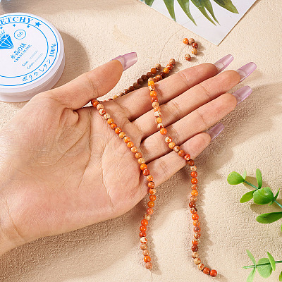 DIY Natural Regalite/Imperial Jasper/Sea Sediment Jasper Beads Bracelets  Making KIts DIY-TA0002-69B-1