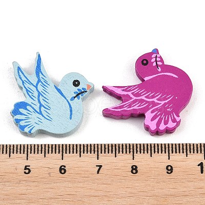 80Pcs Natural Wood Printed Beads WOOD-YW0001-39-1