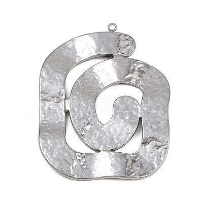 304 Stainless Steel Big Pendants STAS-G363-02P-1
