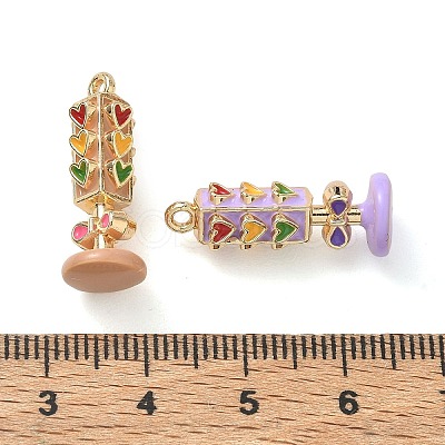Alloy Enamel Pendants AL-CBA55D2-04G-1