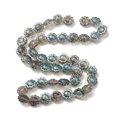 Transparent Electroplate Glass Beads Strands GLAA-G098-04C-1