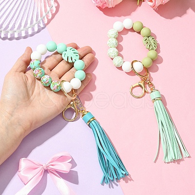 Silicone Beads Keychain KEYC-YW00193-01-1