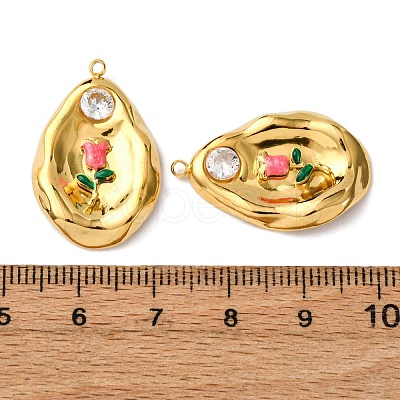 304 Stainless Steel Enamel Pendants STAS-L299-12G-02-1