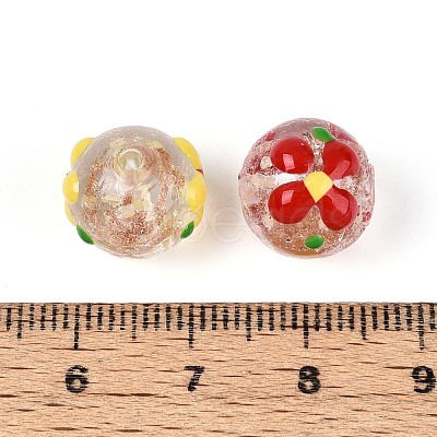 Luminous Handmade Gold Sand Lampwork Beads LAMP-N035-04-1