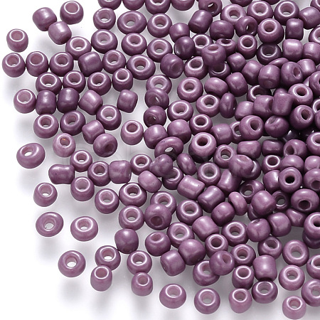 12/0 Baking Paint Glass Round Seed Beads SEED-S036-01A-18-1