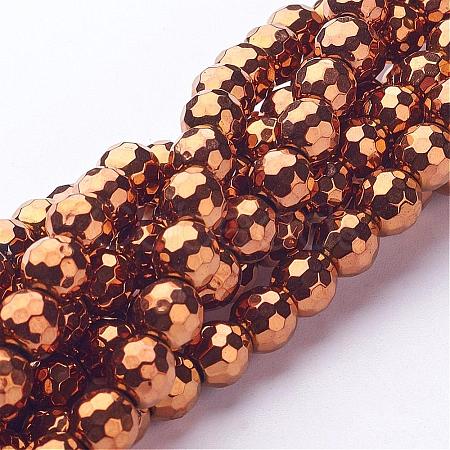 Non-magnetic Synthetic Hematite Beads Strands G-G092-2mm-1
