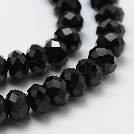 Natural Black Spinel Beads Strands G-E366-06-4x6mm-1