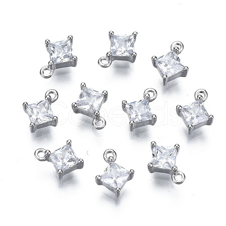 Long-Lasting Plated 925 Sterling Silver Cubic Zirconia Charms STER-ZX003-01P-NF-1