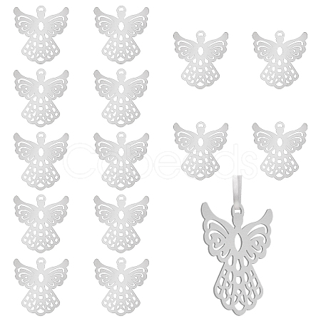 15Pcs Iron Etched Metal Embellishments Big Pendants IFIN-CA0001-62-1