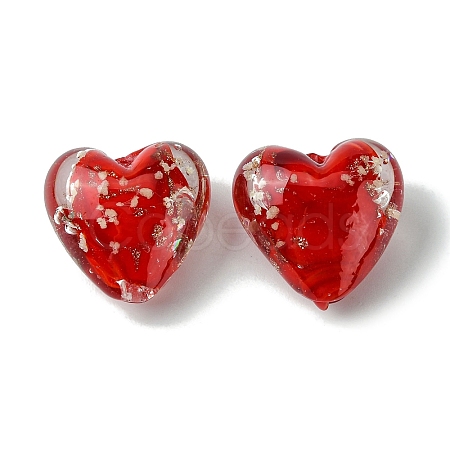 Luminous Handmade Gold Sand Lampwork Beads FOIL-B001-03C-1