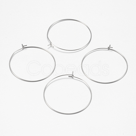 316 Surgical Stainless Steel Hoop Earrings Findings STAS-F149-32P-B-1