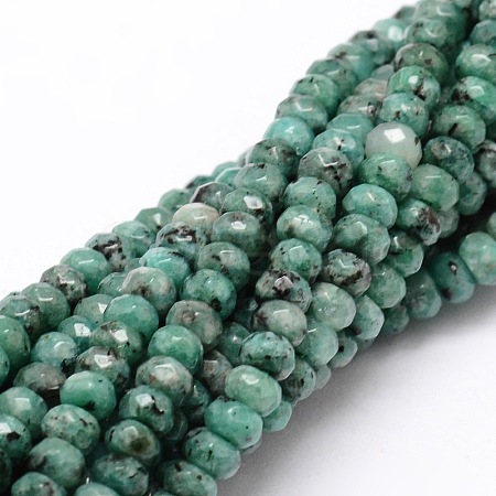 Dyed Natural Malaysia Jade Rondelle Beads Strands G-E316-2x4mm-23-1