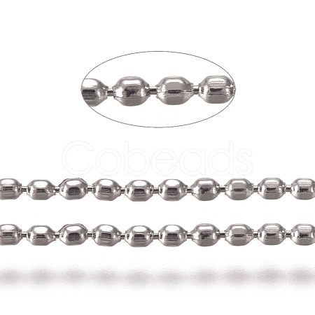 Tarnish Resistant 304 Stainless Steel Ball Chains CHS-E021-01D-P-1