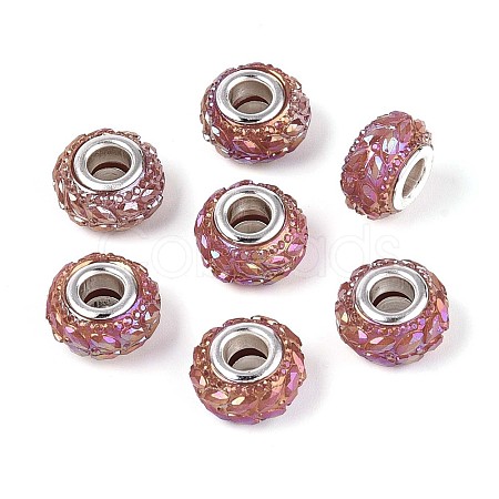 Opaque Resin European Beads RESI-T057-29G-1