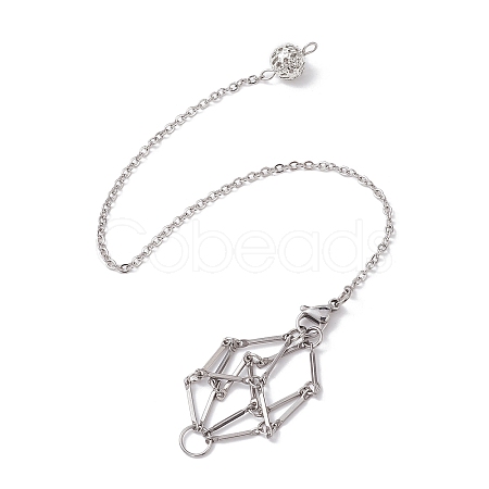 Tarnish Resistant 201 Stainless Steel Pouch Dowsing Pendulums PALLOY-JF02505-02-1