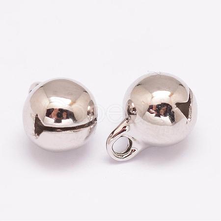 Brass Small Bell Charms KK-P046-01P-8mm-NR-1