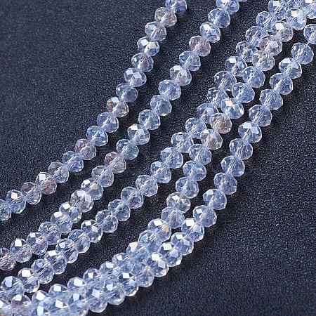 Electroplate Glass Beads Strands EGLA-A044-T1mm-B19-1