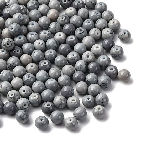 Baking Paint Opaque Glass Beads CCG-XCP0001-04C-01-1