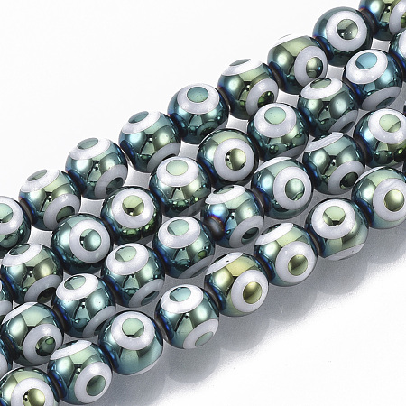 Electroplate Glass Beads Strands EGLA-T012-02D-8MM-1