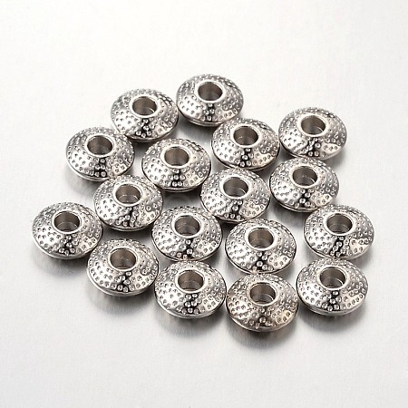 Tibetan Style Alloy Spacer Beads TIBEB-R011-P-LF-1
