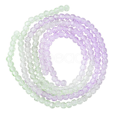 Transparent Glass Beads Strands GLAA-YW0001-59C-1