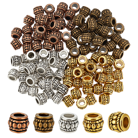 120Pcs 4 Colors Tibetan Style Alloy Beads FIND-PH0028-84-1