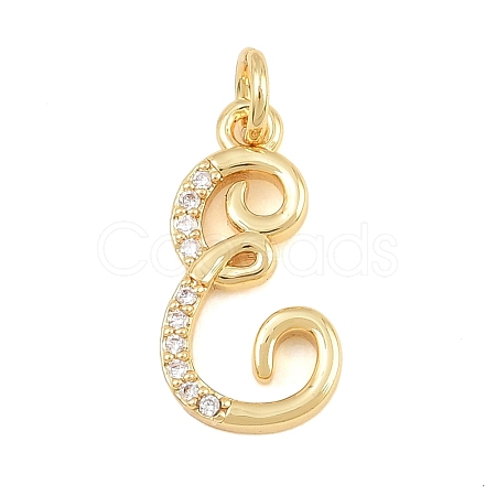 Brass Micro Pave Clear Cubic Zirconia Pendants CU-CBA7939-01E-G-1