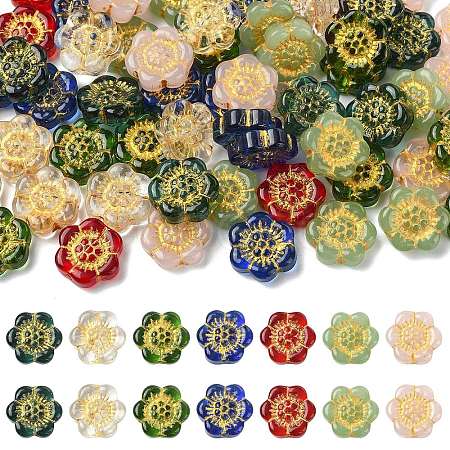 70Pcs 7 Colors Transparent Glass Beads GLAA-CJ0002-92-1
