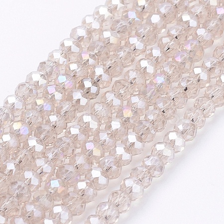 Electroplate Glass Beads Strands EGLA-F003-C13-1