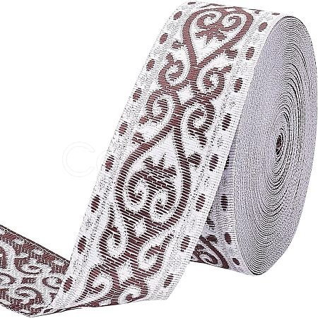 Polyester Grosgrain Ribbon OCOR-WH0063-24-1