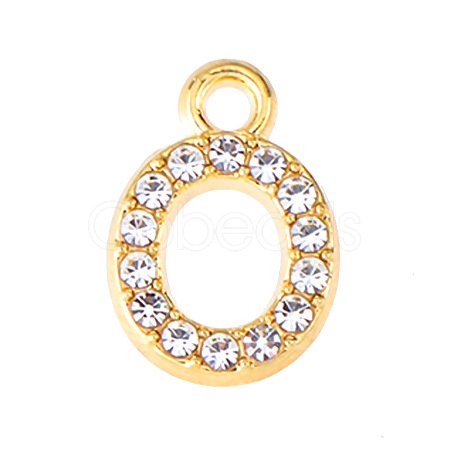 Golden Tone Alloy Rhinestone Pendants PW-WGCC773-15-1