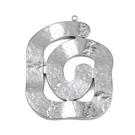 304 Stainless Steel Big Pendants STAS-G363-02P-1