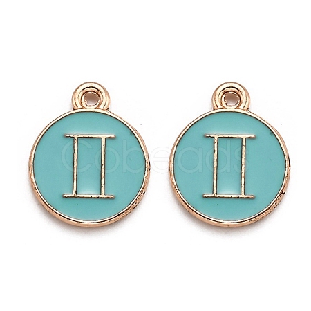 Alloy Enamel Pendants ENAM-S124-01B-13I-1