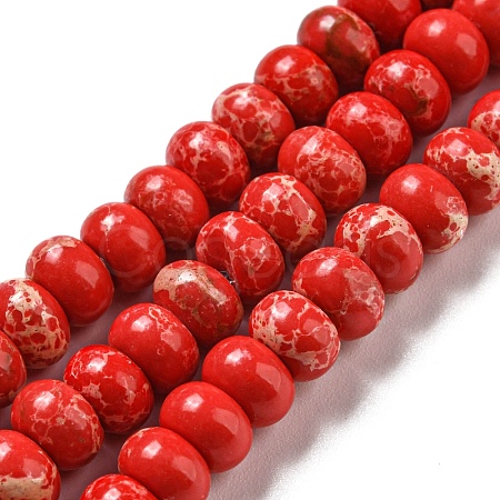 Synthetic Imperial Jasper Dyed Beads Strands G-D077-E01-02G-1