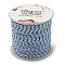 4-Ply Polycotton Cord, Handmade Macrame Cotton Rope, with Gold Wire, for String Wall Hangings Plant Hanger, DIY Craft String Knitting, Light Sky Blue, 1.5mm, about 21.8 yards(20m)/roll