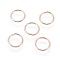 304 Stainless Steel Open Jump Rings, Rose Gold, 18 Gauge, 10x1mm, Inner Diameter: 8mm