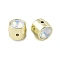 Rack Plating Alloy Beads, with Rhinestone, Tube, Peridot, 11x11mm, Hole: 1.6mm