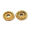 Tibetan Style Alloy Beads, Cadmium Free & Lead Free, Flat Round, Antique Golden, 7x1.5mm, Hole: 2mm, about 4545pcs/1000g.